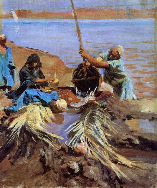  John Singer Sargent An Egyptian Raising Water from the Nile - Canvas Print