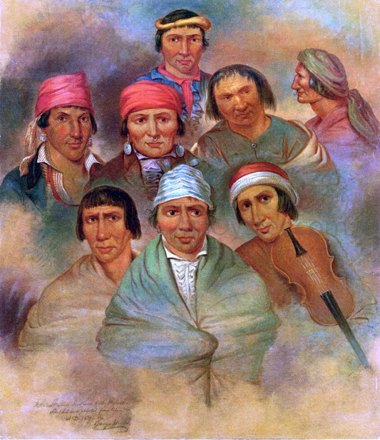  George Winter Eight Potawatomi Natives - Canvas Print