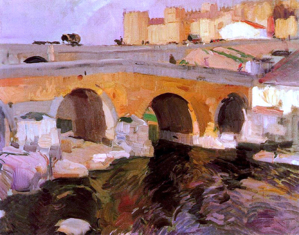  Joaquin Sorolla Y Bastida El Puente Viejo de Avila - Canvas Print