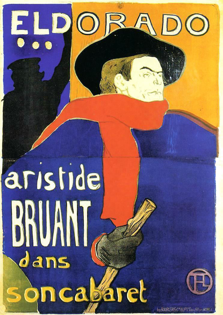  Henri De Toulouse-Lautrec Eldorado, Aristide Bruant - Canvas Print