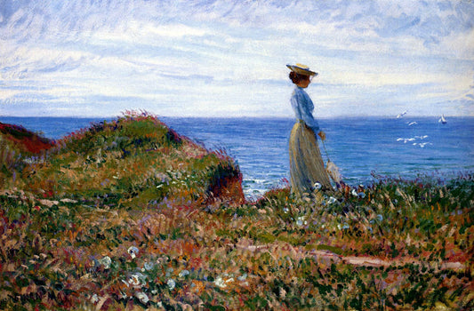  Leon Giran-Max Elegante A La Pointe De Crosnier, Saint-Briac (Bretagne) - Canvas Print