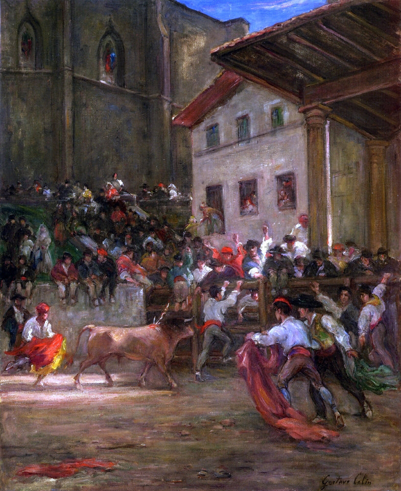  Gustave Henri Colin El Picador con el Toro - Canvas Print