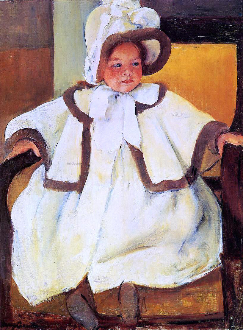  Mary Cassatt Ellen Mary Cassatt in a White Coat - Canvas Print