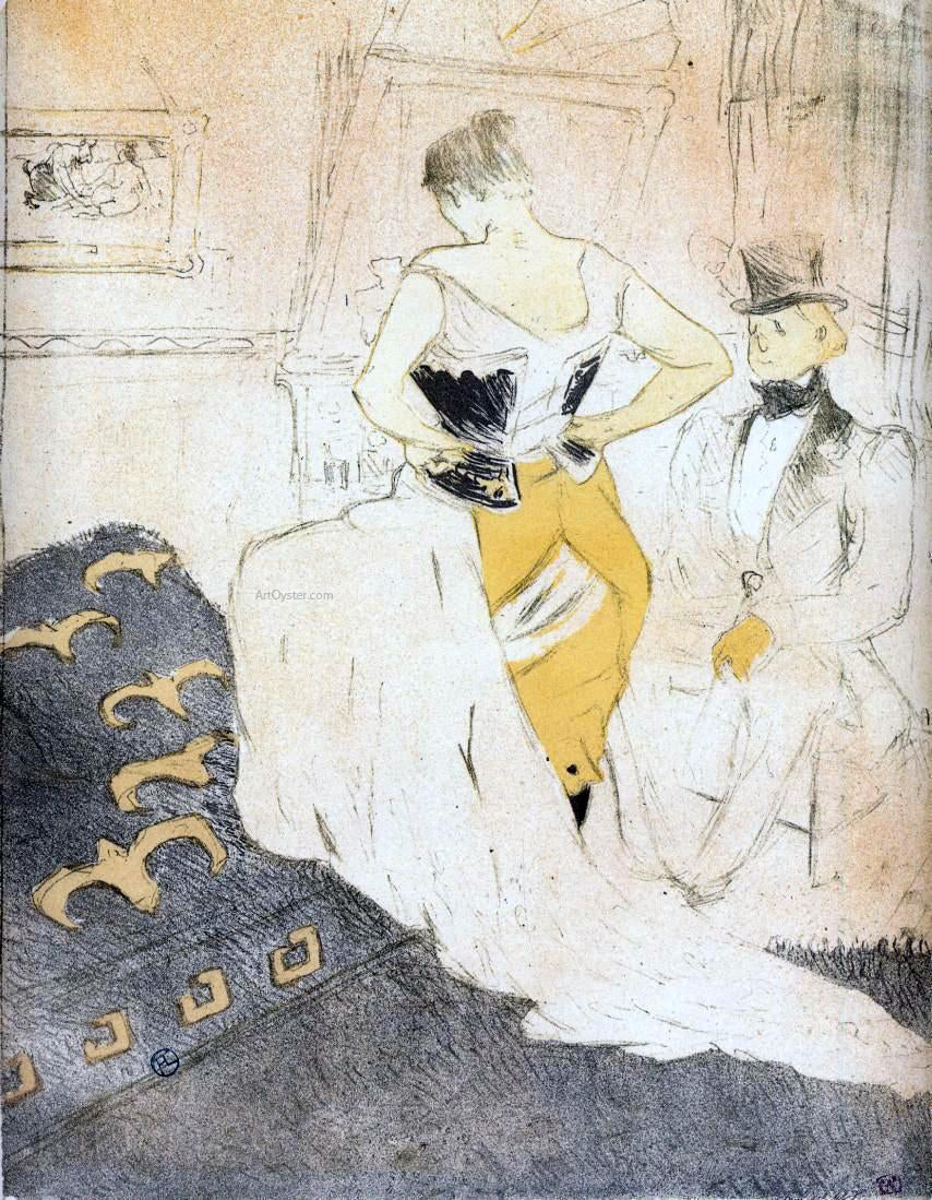  Henri De Toulouse-Lautrec Elles: Woman Fastening a Corset, Passing Conquest - Canvas Print