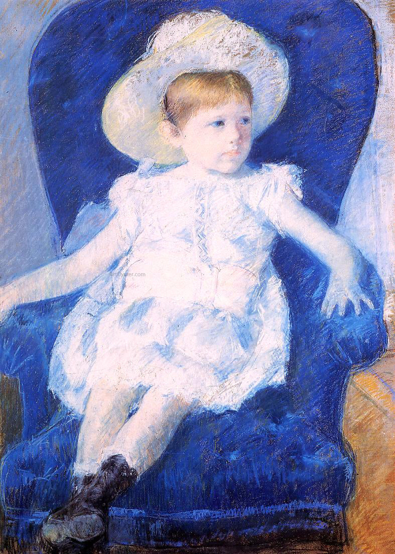  Mary Cassatt Elsie in a Blue Chair - Canvas Print