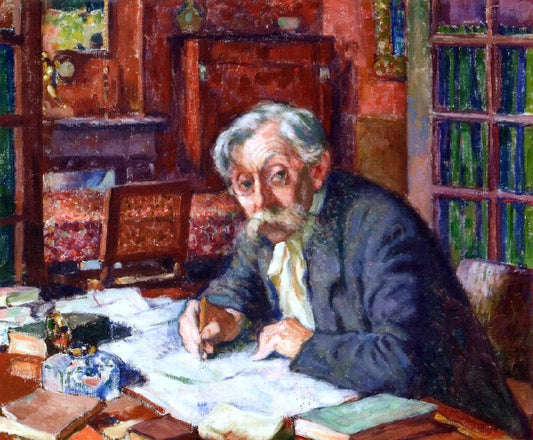  Theo Van Rysselberghe Emile Verhaeren Writing - Canvas Print