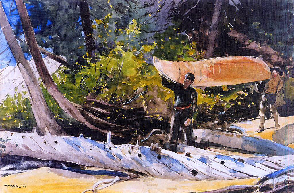  Winslow Homer End of the Portage - Canvas Print