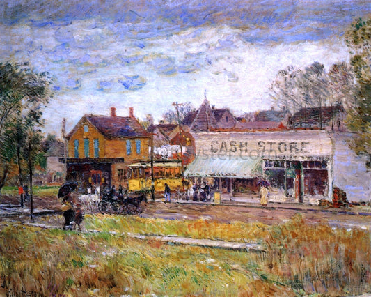  Frederick Childe Hassam End of the Trolley Line, Oak Park, Illinois - Canvas Print