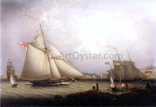  Robert Schade English Cutter and Lugger, Off North Shields - Canvas Print