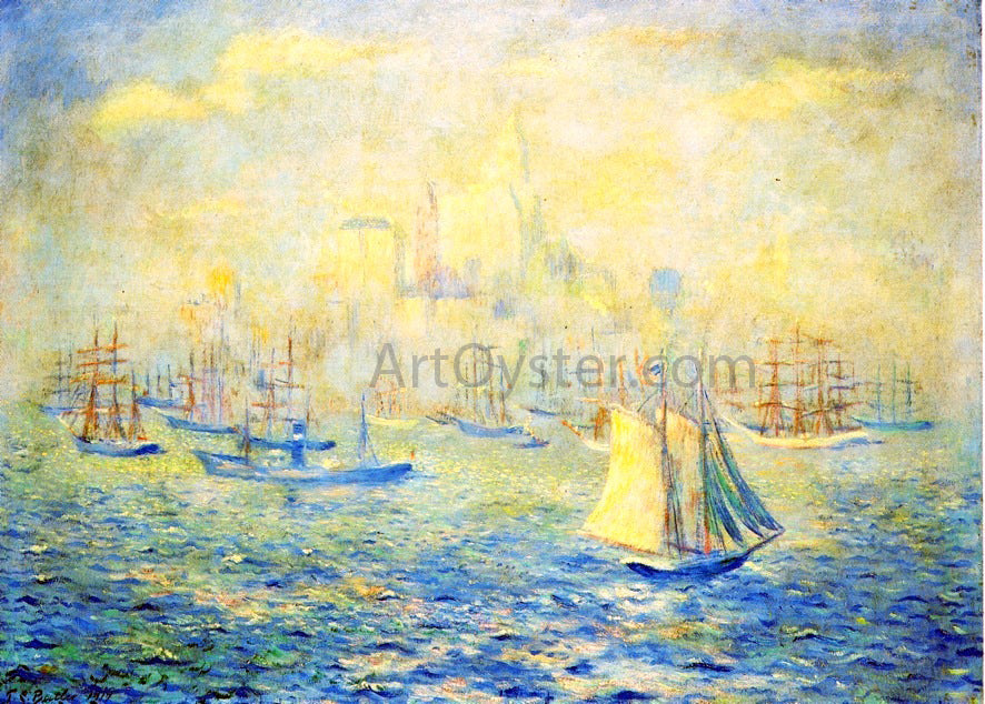  Theodore Earl Butler Entering New York Harbor - Canvas Print