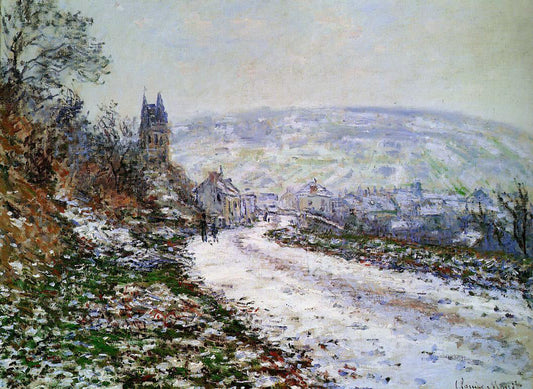 Claude Oscar Monet Entering the Village of Vetheuil in Winter - Canvas Print