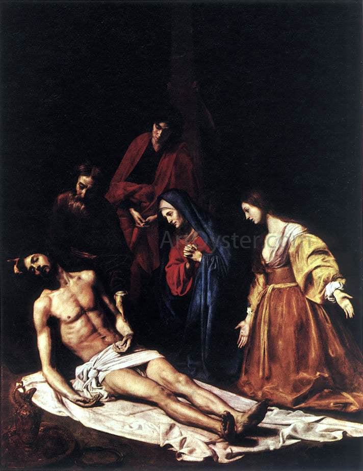  Nicolas Tournier Entombment - Canvas Print