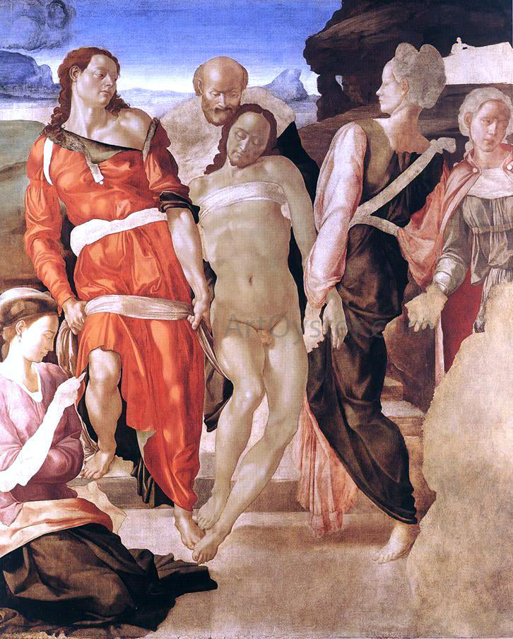  Michelangelo Buonarroti Entombment - Canvas Print