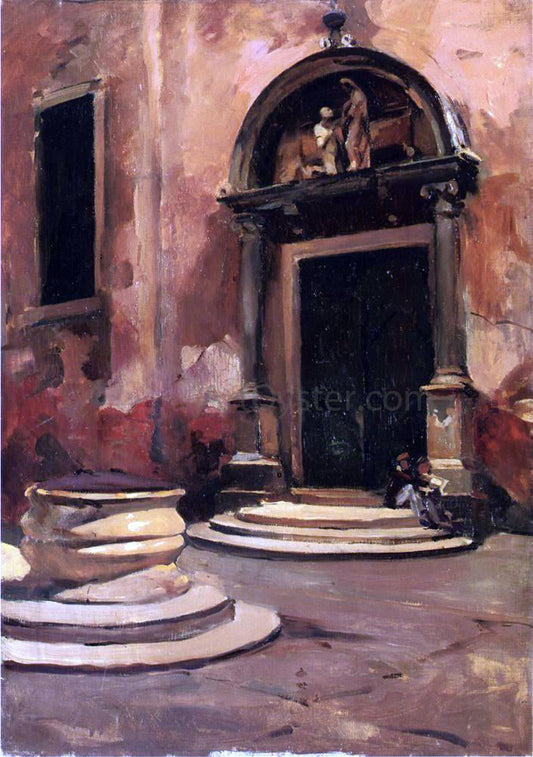  Ralph Wormsley Curtis Entrance of Little Church - Canvas Print