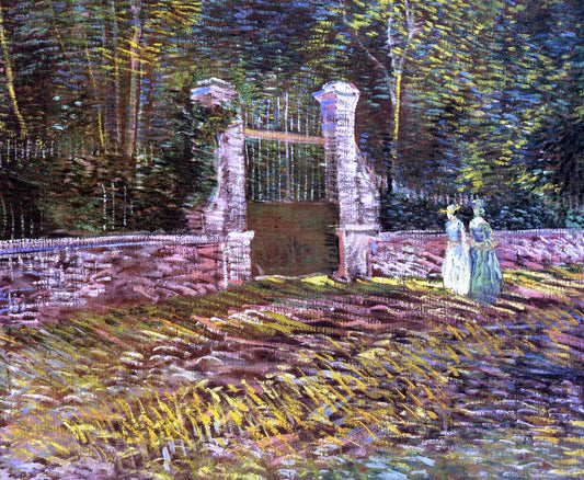  Vincent Van Gogh Entrance to the Park at Voyer-d'Argenson in Asnieres - Canvas Print