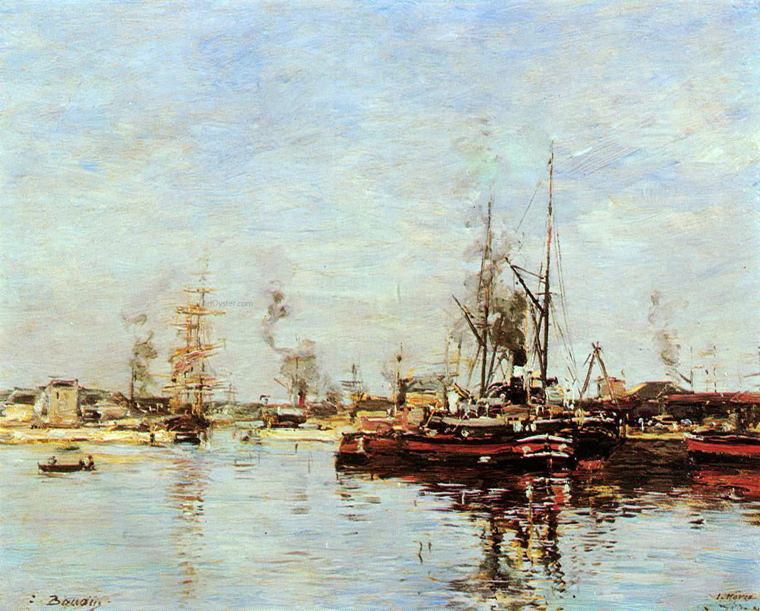  Eugene-Louis Boudin Entrance to the Port of Le Havre - Canvas Print