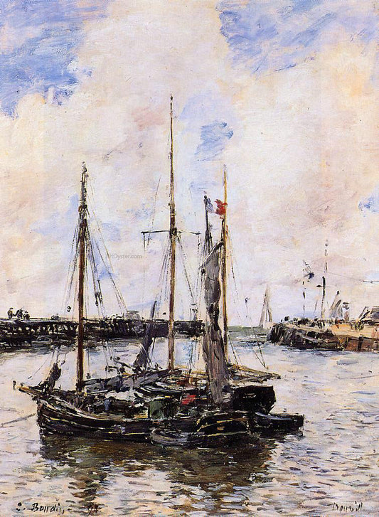  Eugene-Louis Boudin Entrance to the Port of Trouville - Canvas Print