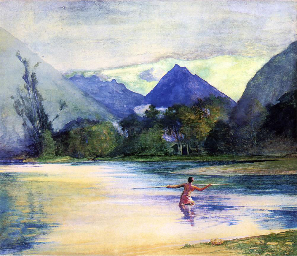  John La Farge Entrance to the Vai-Te-Piha River, Cook's Anchorage - Canvas Print