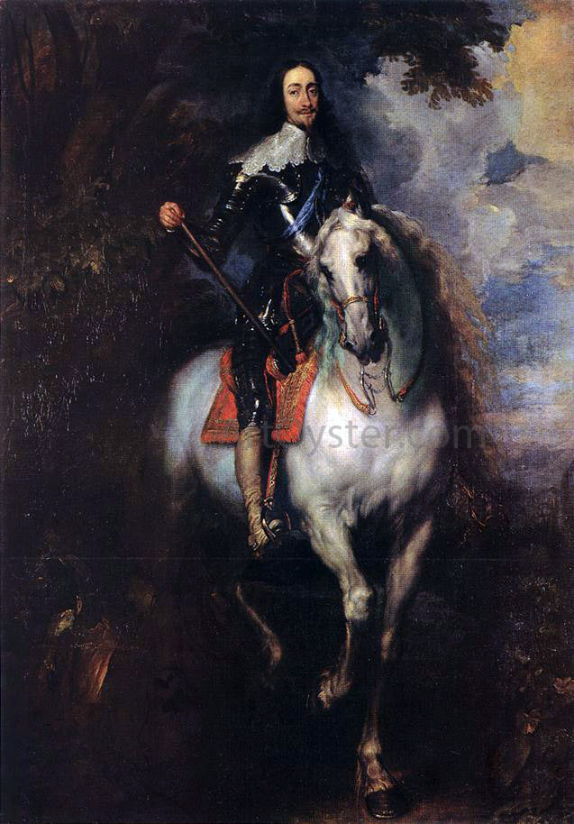  Sir Antony Van Dyck Equestrian Portrait of Charles I, King of England - Canvas Print