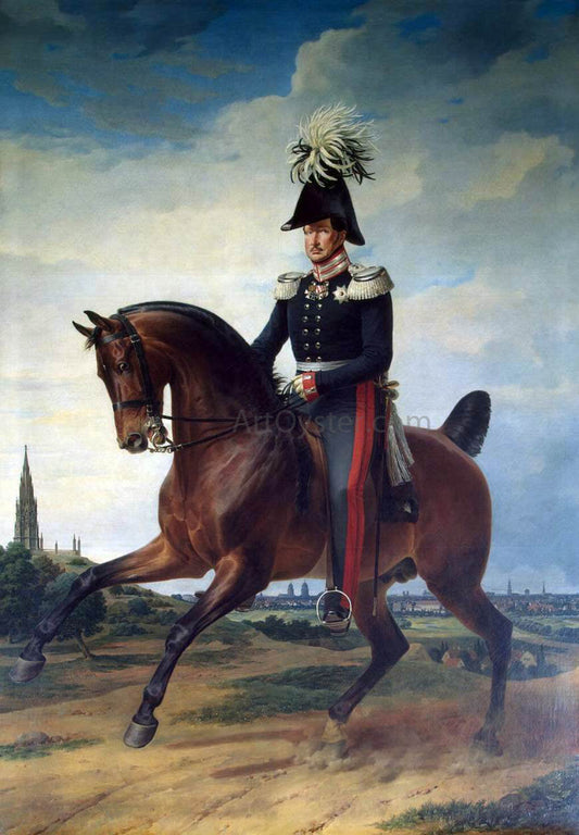  Franz Kruger Equestrian Portrait of Frederick William III - Canvas Print