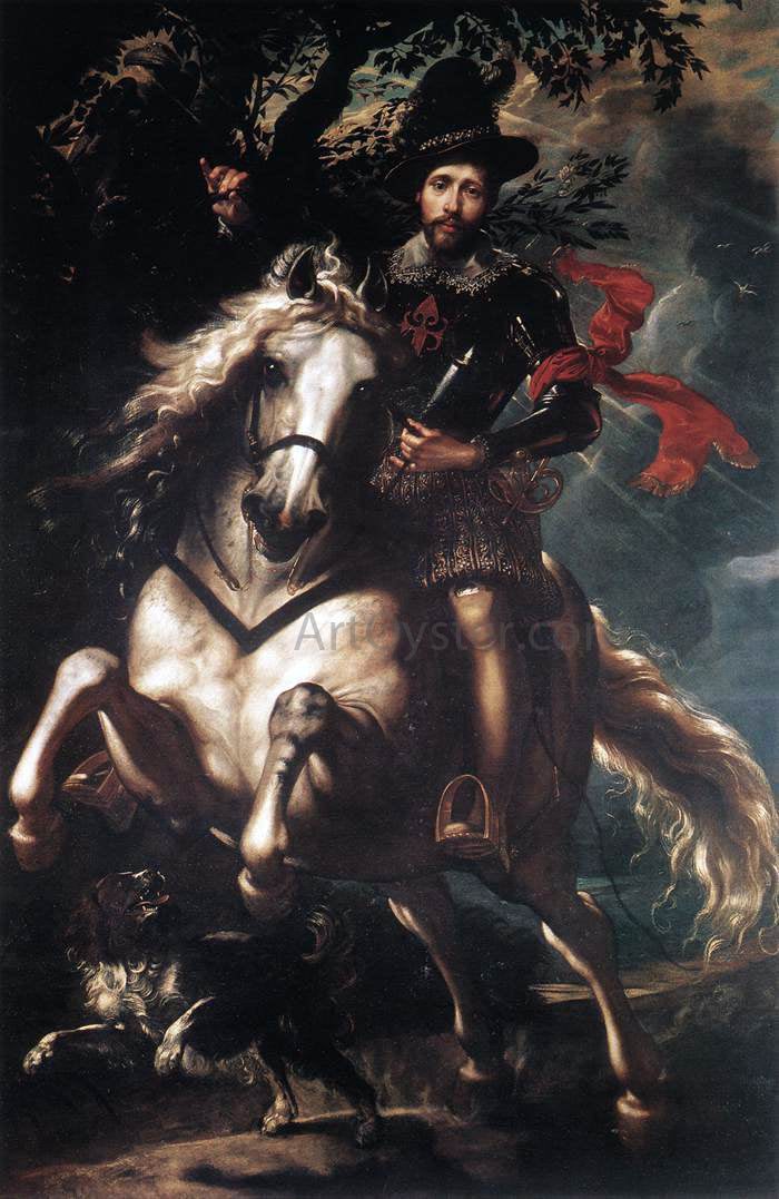  Peter Paul Rubens Equestrian Portrait of Giancarlo Doria - Canvas Print