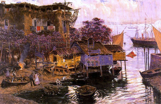  Antonio Munoz Degrain Escena en Cuba - Canvas Print