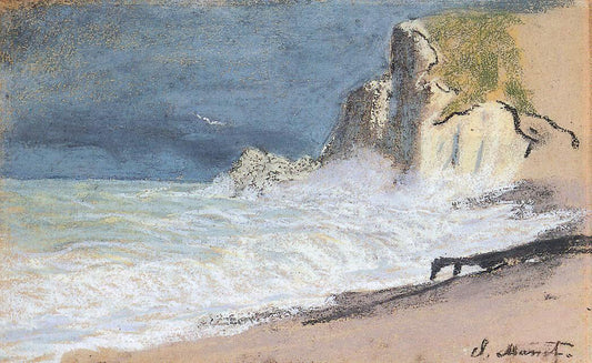  Claude Oscar Monet Etretat - Amont Cliff, Rough Weather - Canvas Print