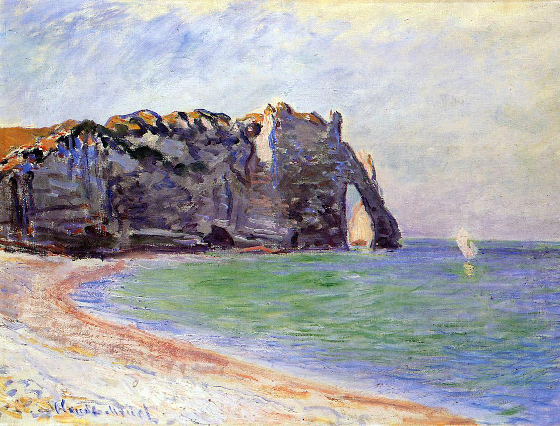  Claude Oscar Monet Etretat, the Porte d'Aval - Canvas Print