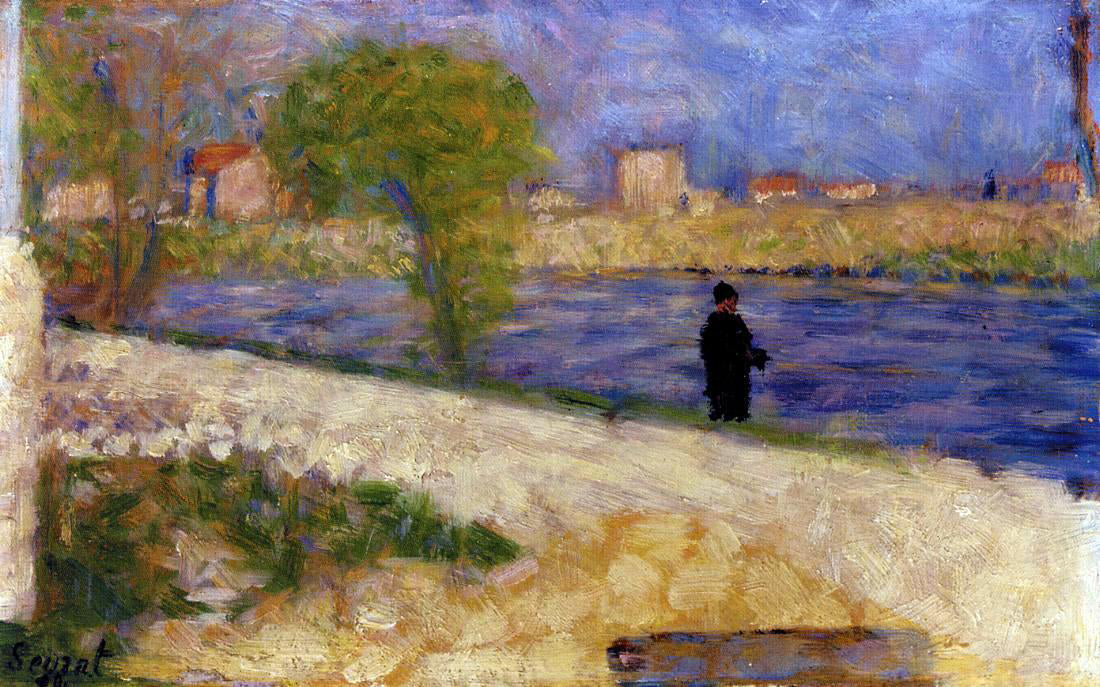  Georges Seurat Etude dans l'Ile - Canvas Print