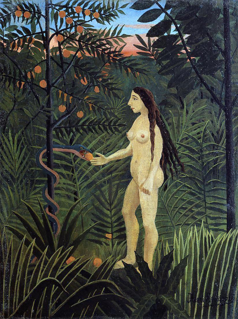  Henri Rousseau Eve and the Serpent - Canvas Print