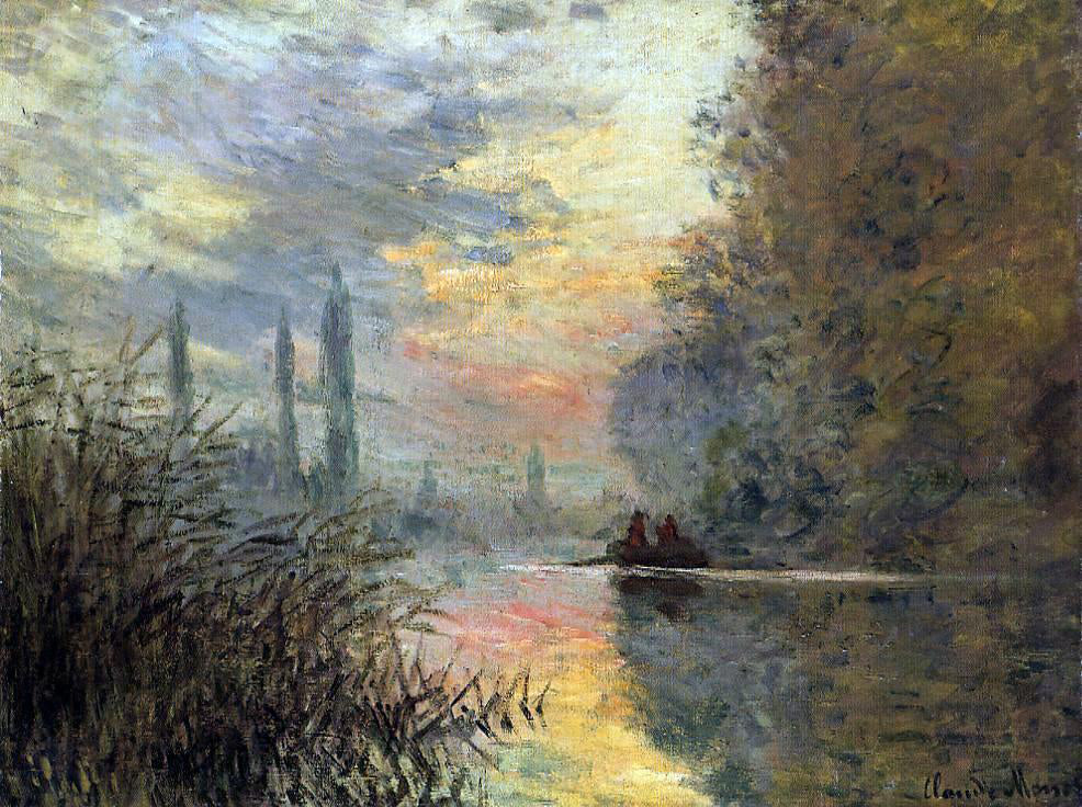  Claude Oscar Monet Evening at Argenteuil - Canvas Print