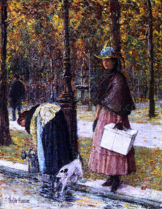  Frederick Childe Hassam Evening, Champs-Elysees (also known as Pres du Louvre) - Canvas Print