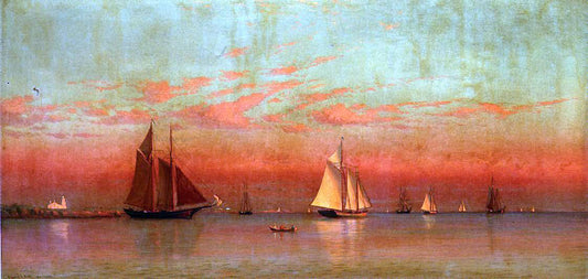  Francis A Silva Evening in Gloucester Harbor - Canvas Print