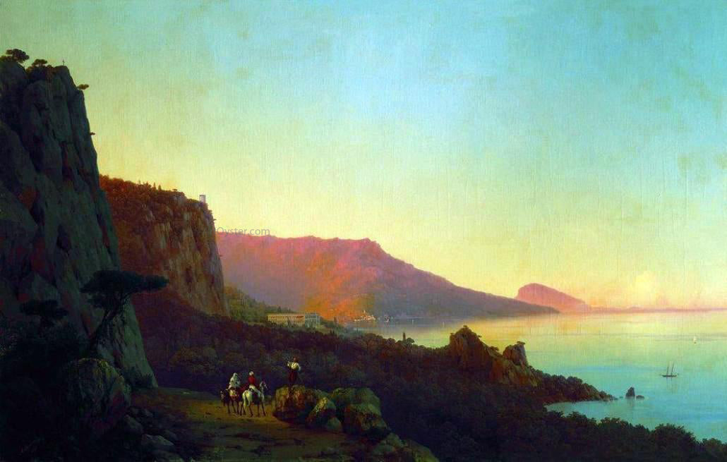  Ivan Constantinovich Aivazovsky Evening in the Crimea, Yalta - Canvas Print