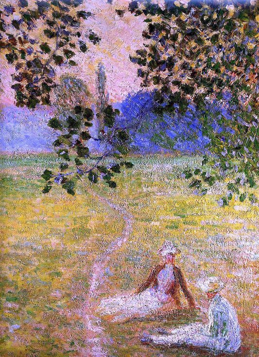  Claude Oscar Monet Evening in the Meadow at Giverny (detail) - Canvas Print