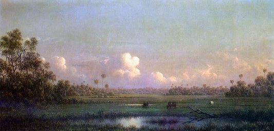  Martin Johnson Heade Evening, Lake Alto, Florida - Canvas Print