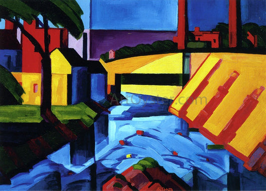  Oscar Bluemner Evening Tones (also known as Bronx River at Mr. Vernon) - Canvas Print