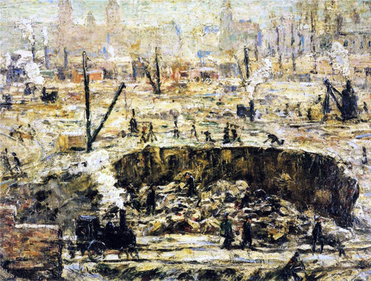  Ernest Lawson Excavation - Penn Station - Canvas Print