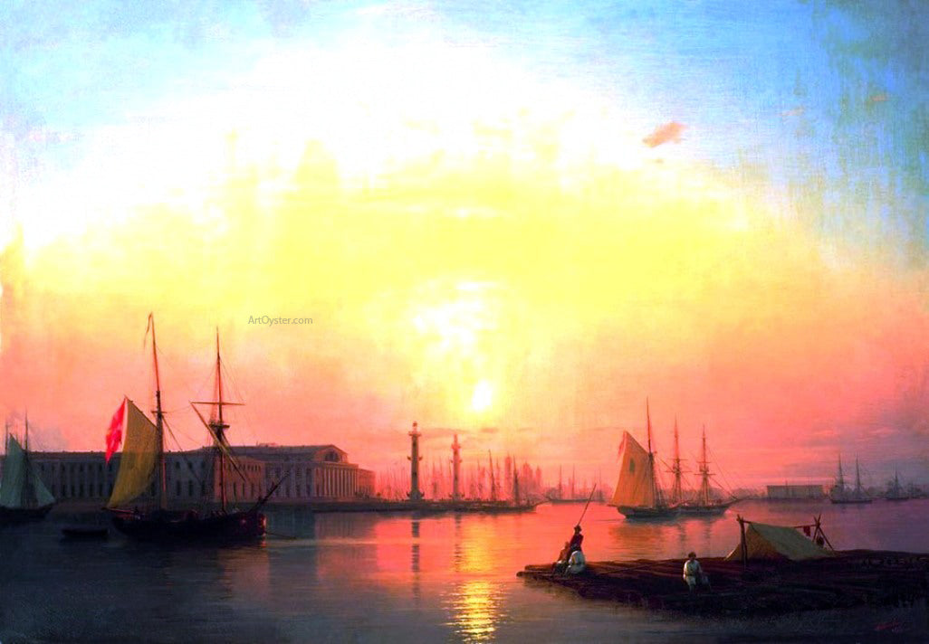  Ivan Constantinovich Aivazovsky Exchange of Peterburg - Canvas Print