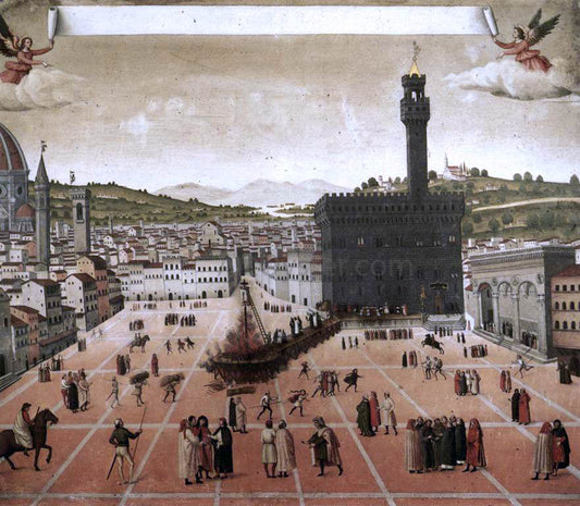  Unknown (4) Masters Execution of Savonarola on the Piazza della Signoria - Canvas Print