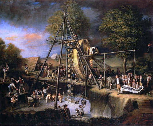  Charles Willson Peale Exhumation of the Mastadon - Canvas Print