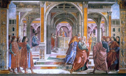  Domenico Ghirlandaio Expulsion of Joachim from the Temple - Canvas Print