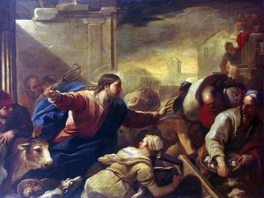  Luca Giordano Expulsion of the Moneychangers from the Temple - Canvas Print