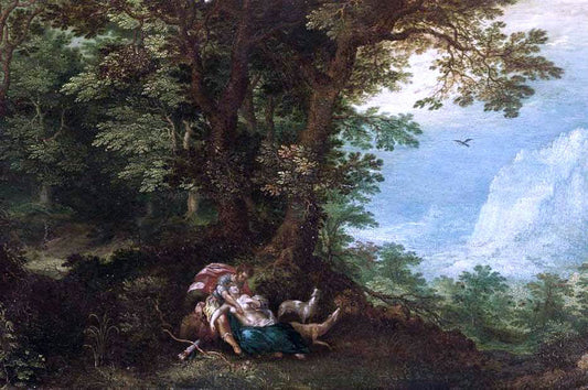  Denis Van Alsloot Extensive Wooded Landscape with Cephalus and Procris - Canvas Print