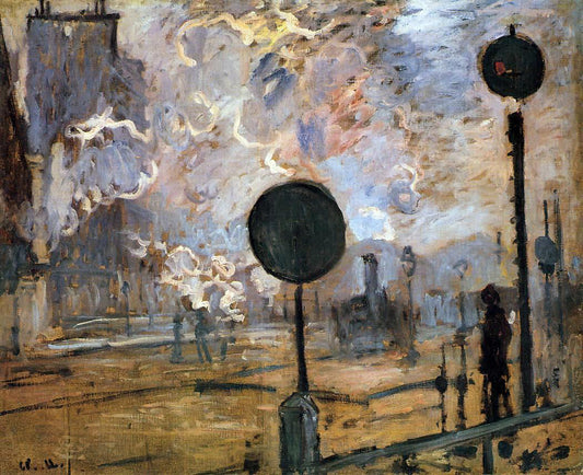  Claude Oscar Monet An Exterior of Saint-Lazare Station (also known as The Signal) - Canvas Print