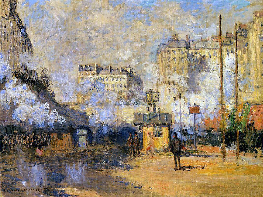  Claude Oscar Monet Exterior of Saint-Lazare Station, Sunlight Effect - Canvas Print