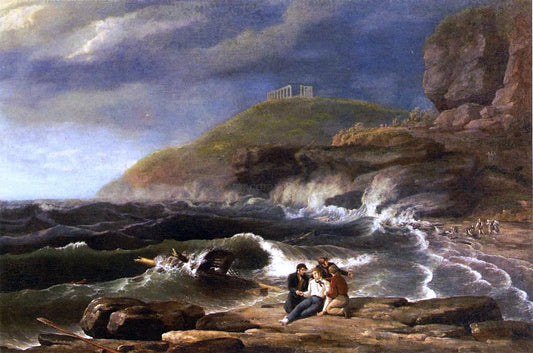  Thomas Birch Falconer's Shipwreck - Canvas Print