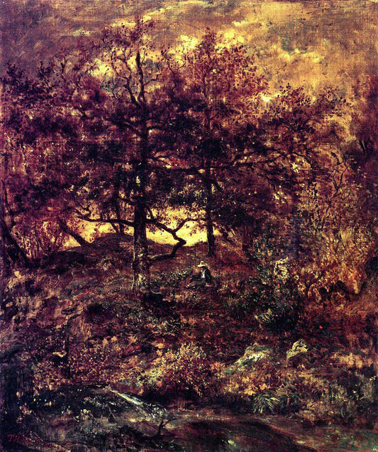  Theodore Rousseau Fall at the Jean-du-Paris, in the Forest of Fontainebleau - Canvas Print