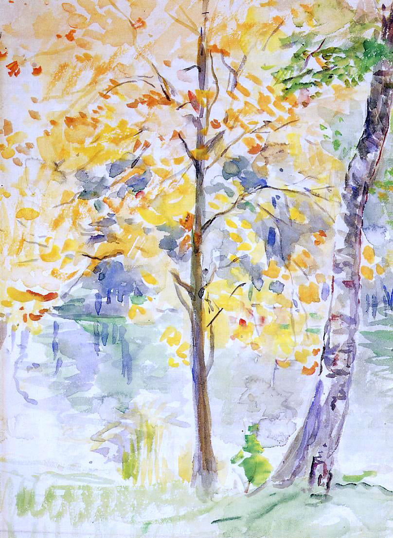  Berthe Morisot Fall Colors in the Bois de Boulogne - Canvas Print