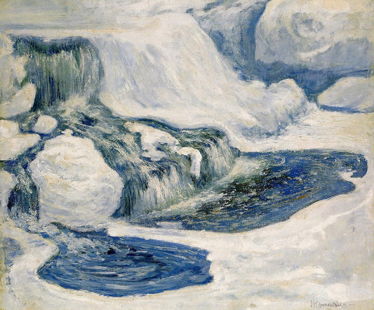  John Twachtman Falls in January - Canvas Print